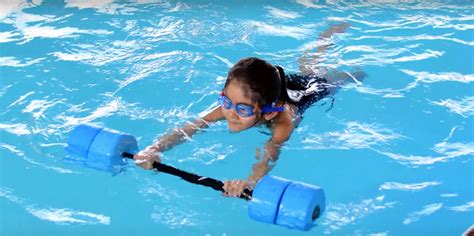 Kids Learn To Swim Skill 2 Flutter Kick With Barbell The Aqua Life