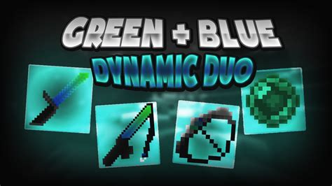 Minecraft Pvp Texture Pack Green Blue Dynamic Duo Pack By Animoo