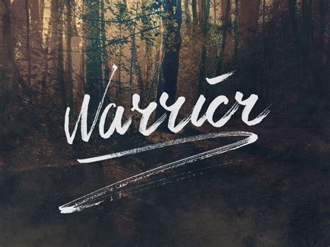 Warrior Lettering Warrior Typography Inspiration