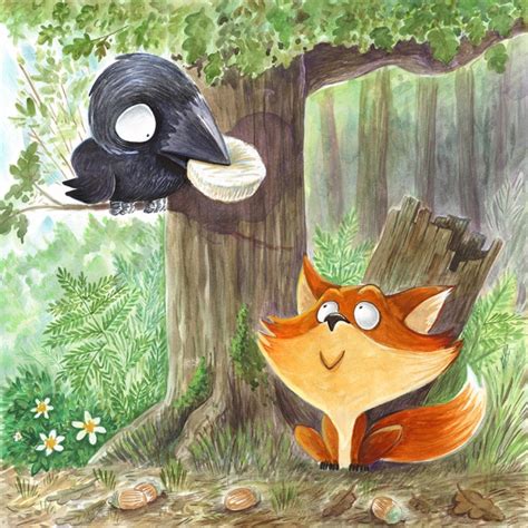 Je la trouve génial… carla jimena loia dit : Le corbeau et le renard | Alexandre Chicot - Illustration et graphisme