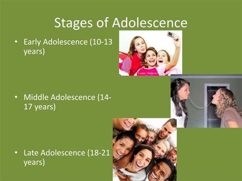 Stages Of Adolescence Chart