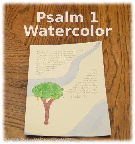 Psalm 1 Watercolor Susans Homeschool Blog Susans Homeschool Blog