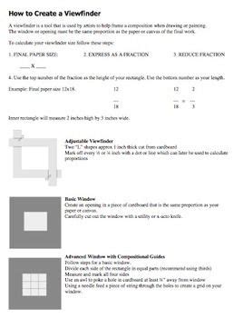 Simple present worksheet exercises free and with help function, teaching materials and grammar rules. Art Worksheet. How to create a viewfinder. Proportion ...