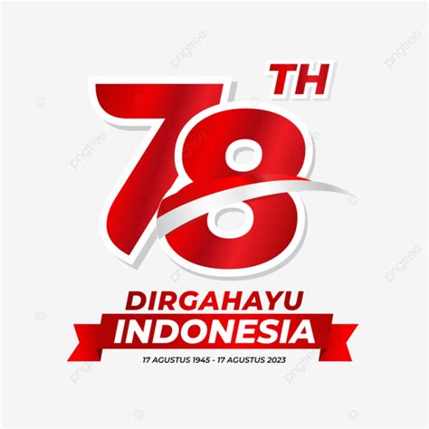 Logo Resmi Hut Ri Tahun Dengan Teks Hari Kemerdekaan Indonesia