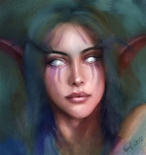 Artstation Night Elf Girl Nina Ward World Of Warcraft Characters
