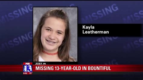 Found Missing Bountiful 13 Year Old Girl Found Safe