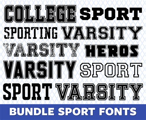 Varsity Fonts Ttf Svg Files Varsity Font College Font Sport Etsy
