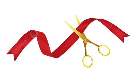 Scissors Illustration Ribbon Cut Grand Opening Ceremony Scissor