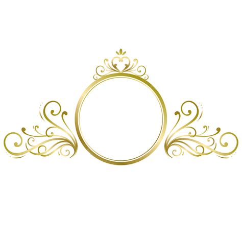 Wedding Frame Ornament Vector Art Png Wedding Circle Frame Gold