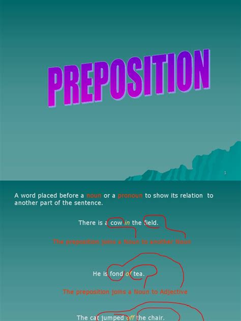 Preposition Pdf Preposition And Postposition Noun
