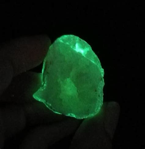 Kryptonite Geode Tiny Glow In The Dark Geode Fossils And Etsy
