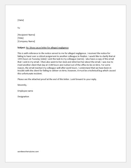 Sample Explanation Letter For Allegations Letter Of Explanation For