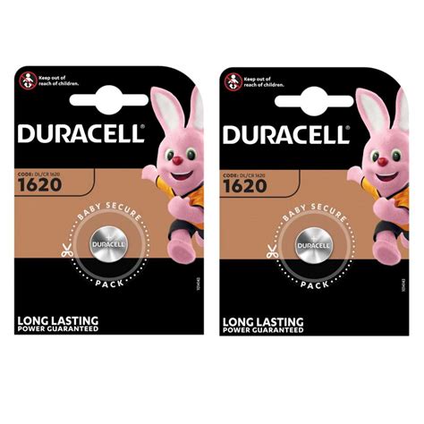 2 Duracell 1620 Lithium Batteries Cr1620 Dl1620 Ecr1620 Buy Online In