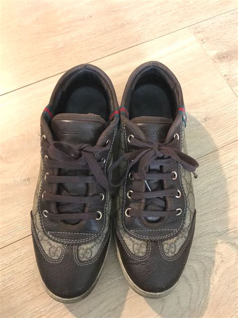 Authentic Gucci Tennis Shoes Brown And Tan Women Shoes Ebay