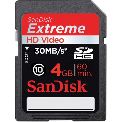 Sandisk 4gb Sdhc Memory Card Extreme Class 10 Sdsdrx3 4096 A21