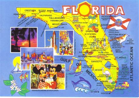 Random Thoughts From A Stay At Home Mom Catching Up On Postcards Map Of Florida Florida