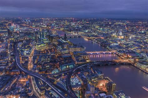 Wallpaper London United Kingdom Night City Top View Hd Widescreen