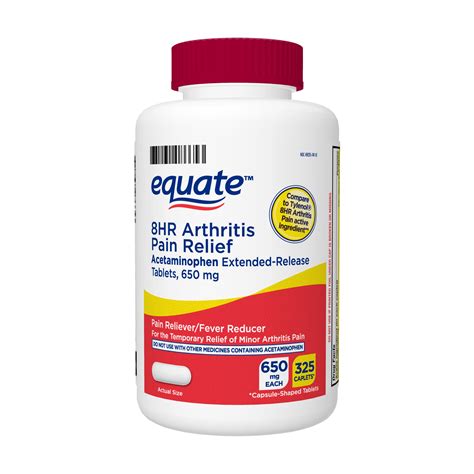 Equate Acetaminophen Extended Release Tablets 650 Mg Arthritis Pain