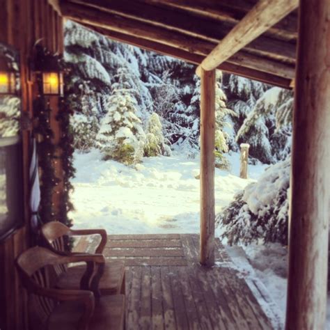 Casagiardino ♛ Cozy Winter Porch Winter Cabin Cabins In The Woods Cozy Cabin