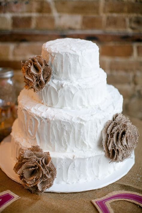 3 Ooak Natural Burlap Flower Wedding Cake Decor Toppers Pew Bow Decor