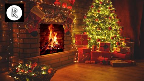 🔥 Beautiful Christmas Fireplace 4k W Relaxing Christmas Music Ambiance