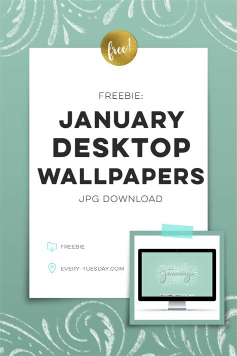 Freebie January 2019 Desktop Wallpapers Every Tuesday