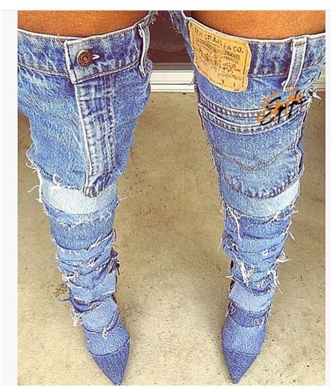Pin By Kelli Sherrise On Ive Got Sole Shoes Outfit Fashion Denim Boots Diy Boots Diy