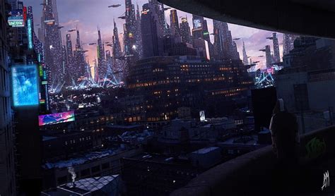 Hd Wallpaper Buildings Cyberpunk Futuristic City Cityscape Science
