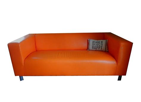 Ikea Klippan Orange Sofa With Pillow Ebth