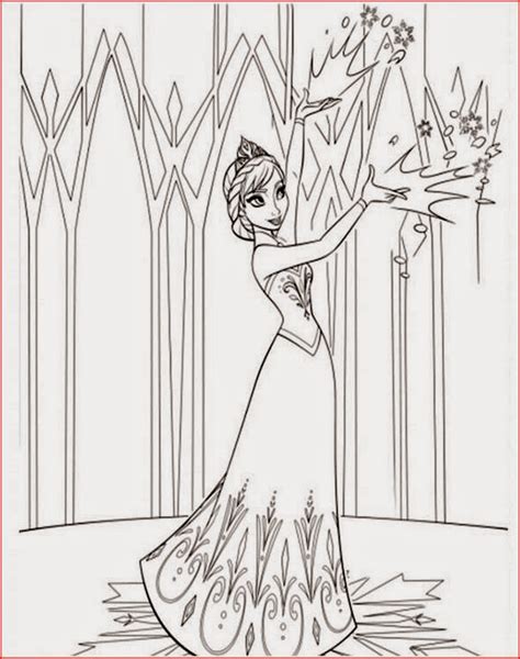 Gambar Coloring Pages Frozen Castle Free Printable Filminspector Elsa