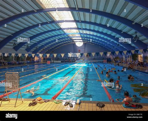 Indoor Olympic Sized Swimming Pool At The Technion Haifa Israel Stock