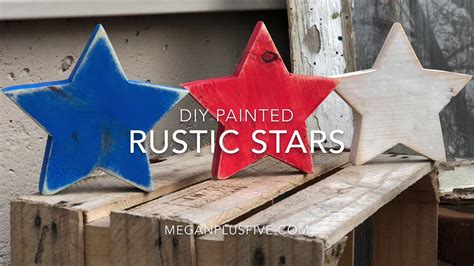 Diy Painted Patriotic Wood Stars Easy 4th Of July Craft Rustic