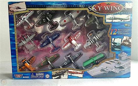 Motor Max Sky Wings 12 Various Realistic Die Cast Aircraft Toy