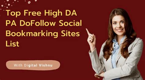 Free High Da Pa Dofollow Social Bookmarking Sites List