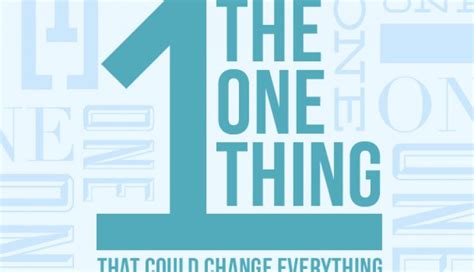 The One Thing That Could Change Everything Church Sermon Series Ideas