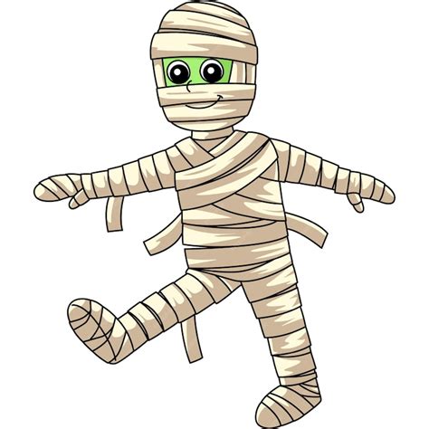 Premium Vector Mummy On Halloween Cartoon Colored Clipart