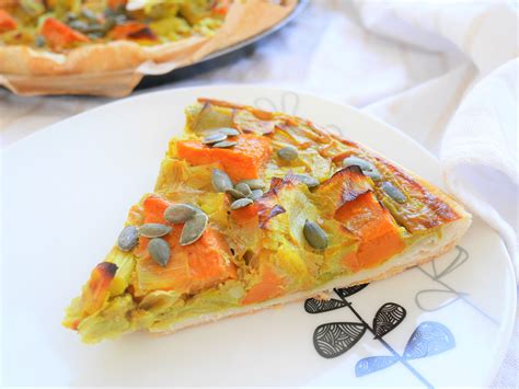 Tarte salée poireaux et patate douce