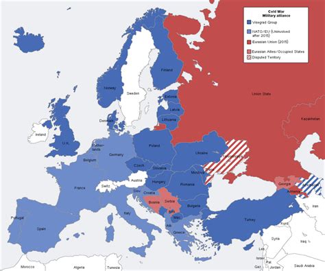 Map Of Europe During The Cold War Maps Database Source