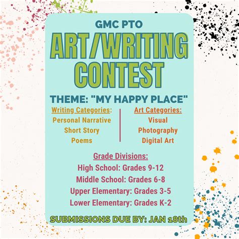 Gmc Pto Announces The 2021 Annual Creative Writing And Art Contest