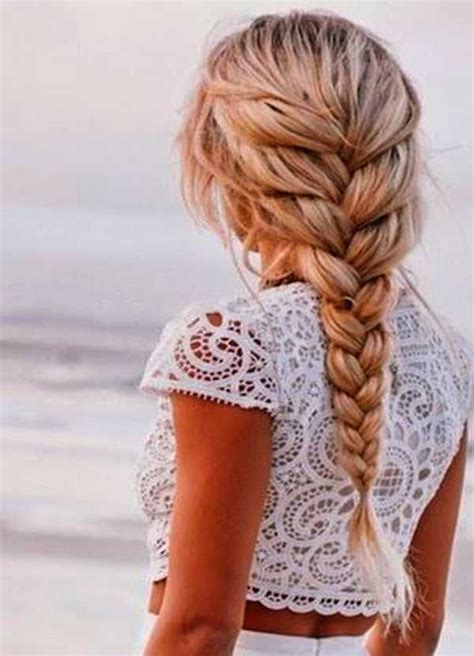 French Braid Hairstyles Tutorial For Beach Hair Look •hair• Hair Styles Long Hair Styles Hair