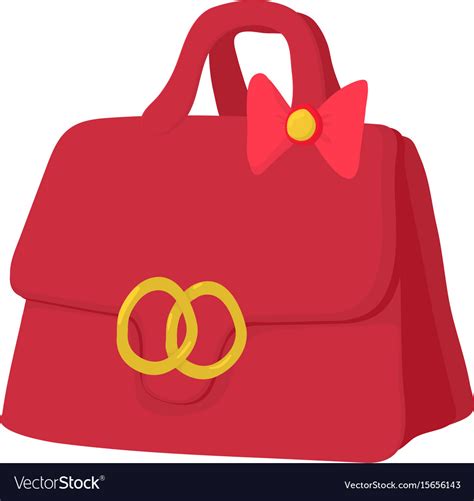 Red Lady Handbag Icon Cartoon Style Royalty Free Vector