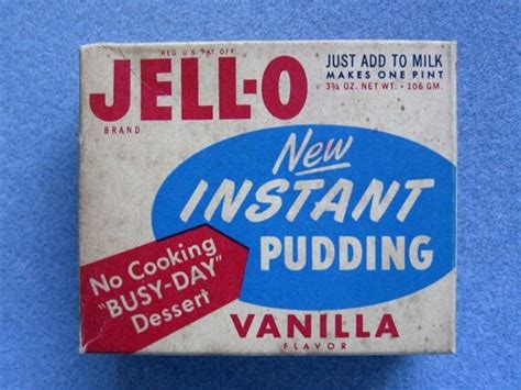 Vintage Jello Jell O Instant Vanilla Pudding Unopened Box