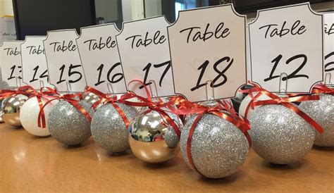 Table Numbers Christmas Bulbs Holiday Decor Christmas Ornaments