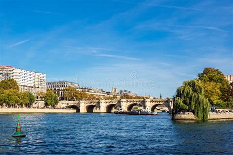 View To The Bridge Pont Neuf In Paris France Stock Photo Image Of