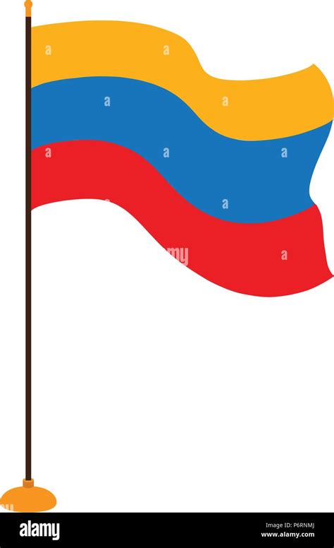 Isolated Flag Of Colombia Stock Vector Image And Art Alamy