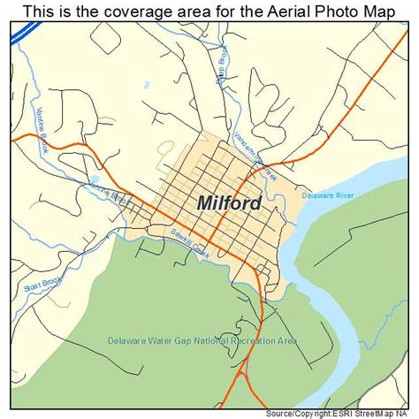 Aerial Photography Map Of Milford Pa Pennsylvania