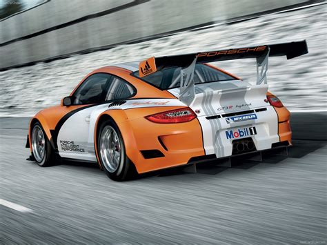 2011 Orange Porsche 911 Gt3 R Hybrid Wallpapers