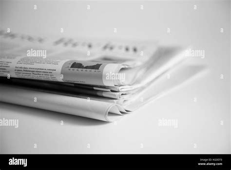 Newspapers Folded And Stacked Stock Photo Alamy