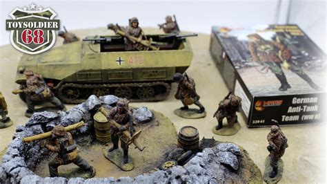 32041 MARS 1 32 German Anti Tank Team WWII Painted Set YouTube