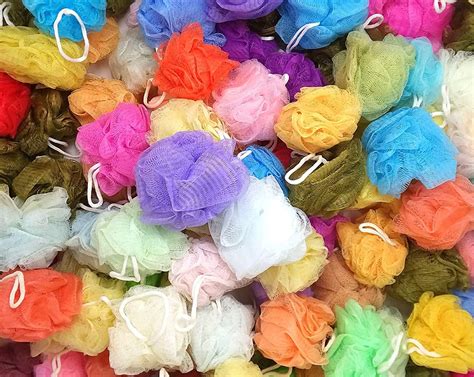 Loofah Lord 20 Bath Or Shower Sponge Loofahs Pouf Mesh Assorted Colors